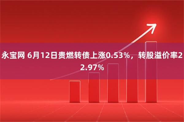 永宝网 6月12日贵燃转债上涨0.53%，转股溢价率22.97%